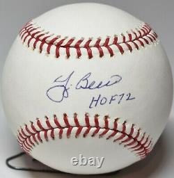 Yogi Berra Autographed Official Major League Baseball A's Yanks Hof 72 Jsa