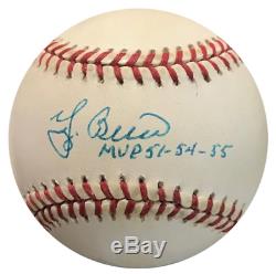 Yogi Berra MVP 51-54-55 Autographed Official American League Baseball (JSA)