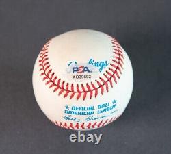 Yogi Berra, NY Yankees signed, Official American League baseball PSA/DNA